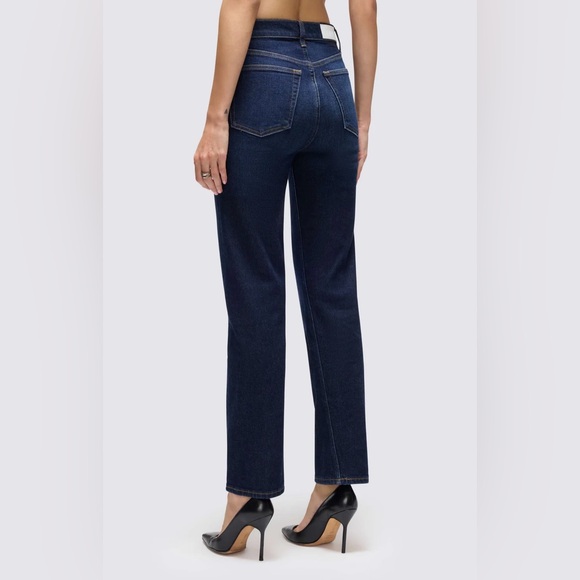 Re/Done 70s High-Rise Stove Pipe Jeans -
Deep Faded Blue, Size 28 - Picture 2 of 9